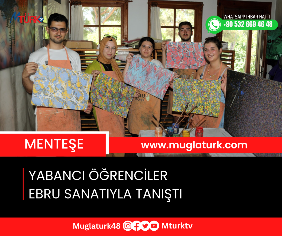Yabancı Öğrenciler Ebru Sanatıyla Tanıştı 
