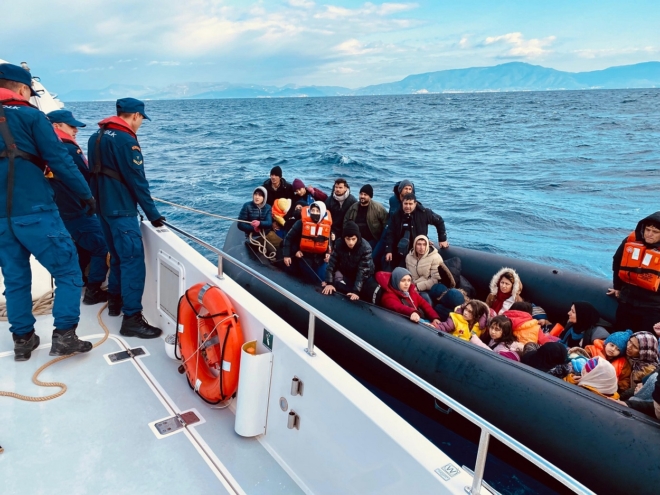 Ege Denizi’nde 134 düzensiz göçmen kurtarıldı