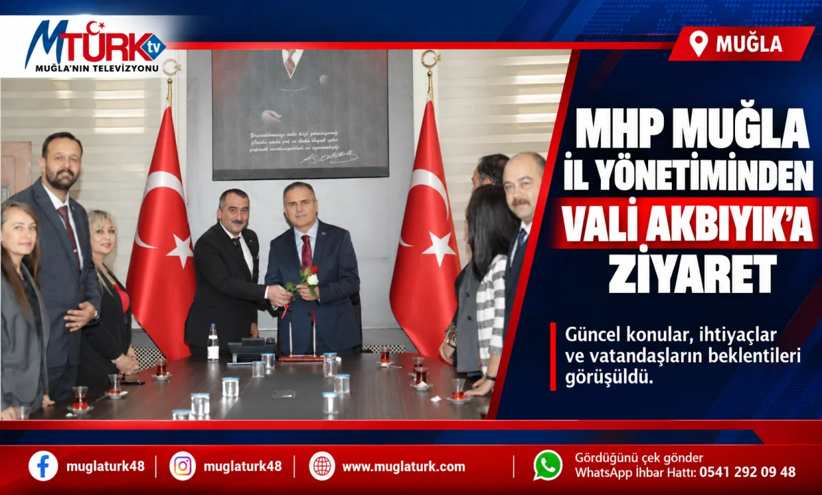 MHP Muğla'dan Vali Akbıyık'a Ziyaret: Gündem Muğla