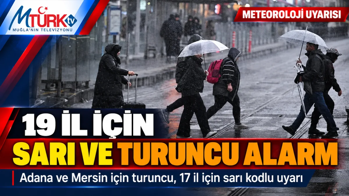 19 İlde Kuvvetli Yağış Uyarısı: Adana ve Mersin'de Turuncu Alarm