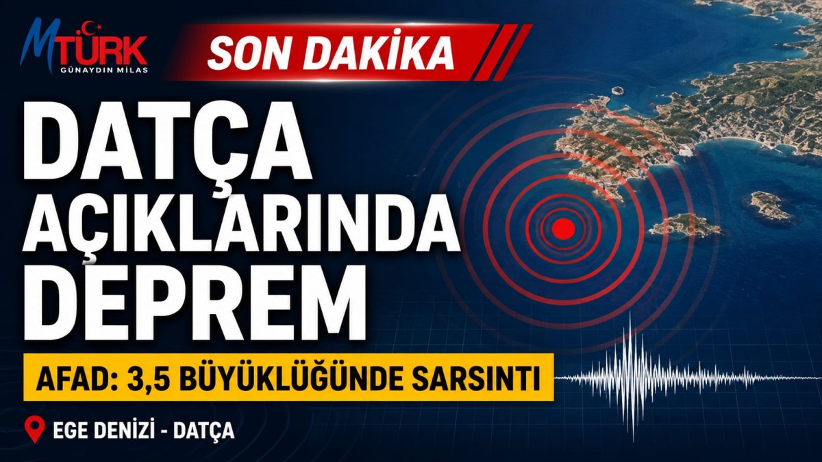 Datça Açıklarında 3,5 Büyüklüğünde Deprem