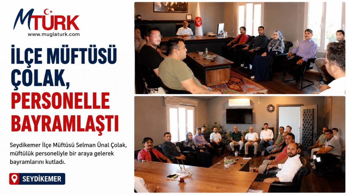İlçe Müftüsü Selman Ünal Çolak, Müftülük Personeliyle Bayramlaştı