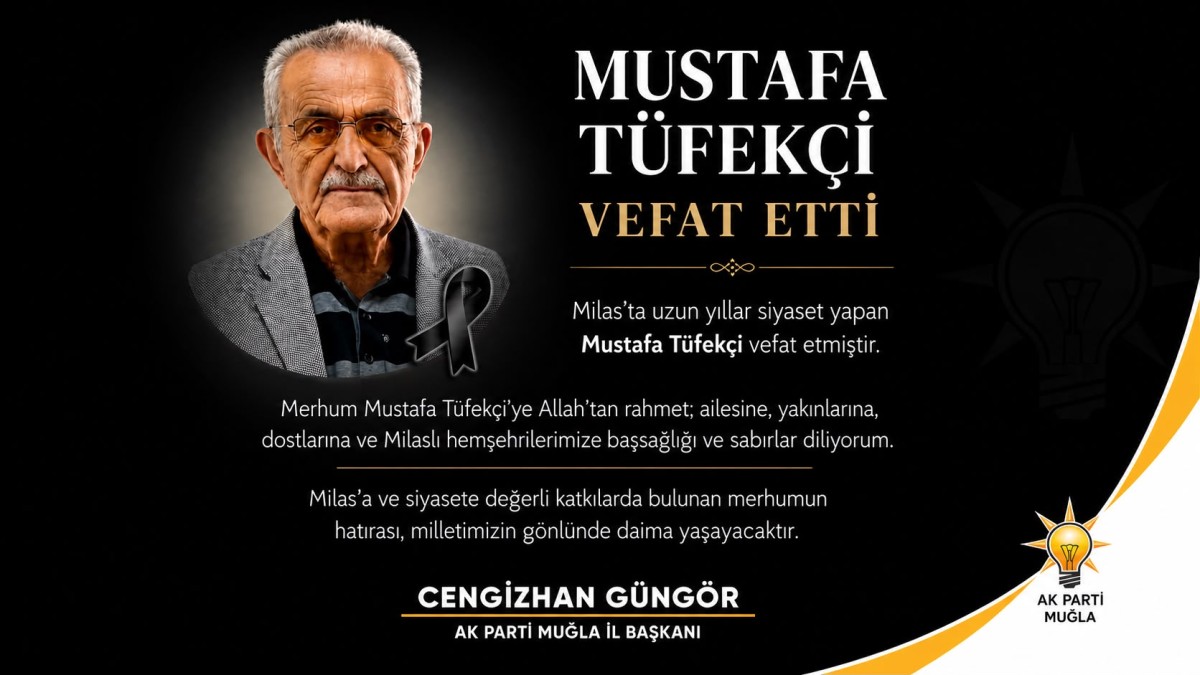 AK Parti Muğla İl Başkanı Cengizhan Güngör’den Taz