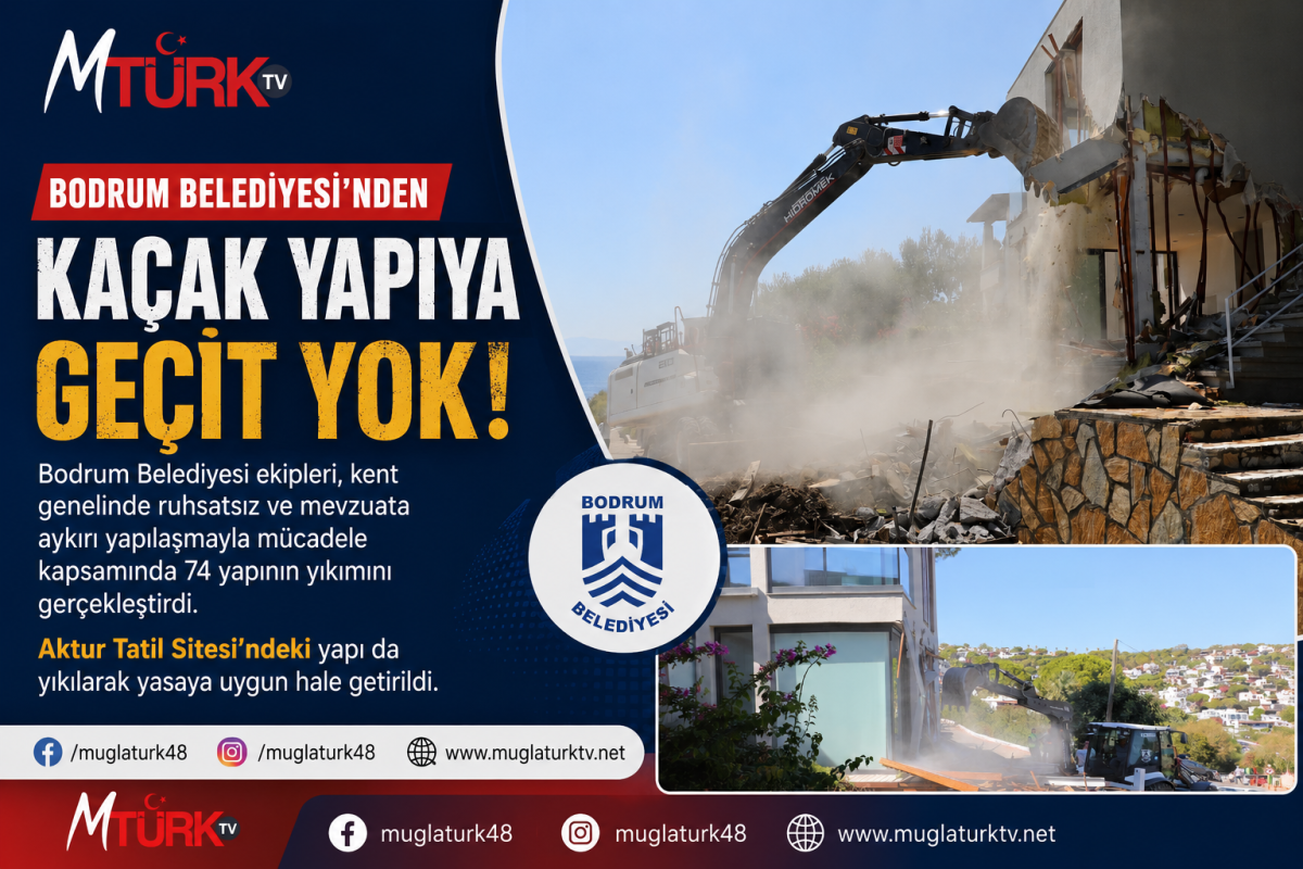 Bodrum'da 74 Yapı Yıkıldı