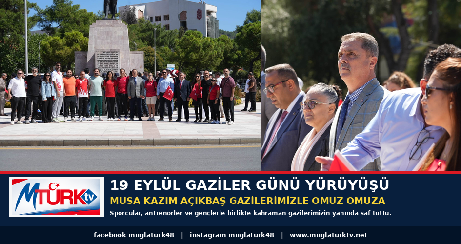 Muğla’da Gençler ve Sporcular Kahraman Gazilerle Omuz Omuza Yürüdü