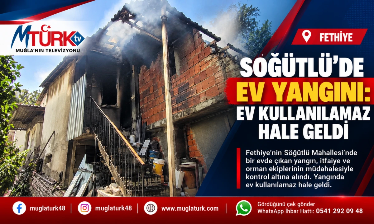 Söğütlü'de Ev Yangını: Kullanılamaz Hale Geldi