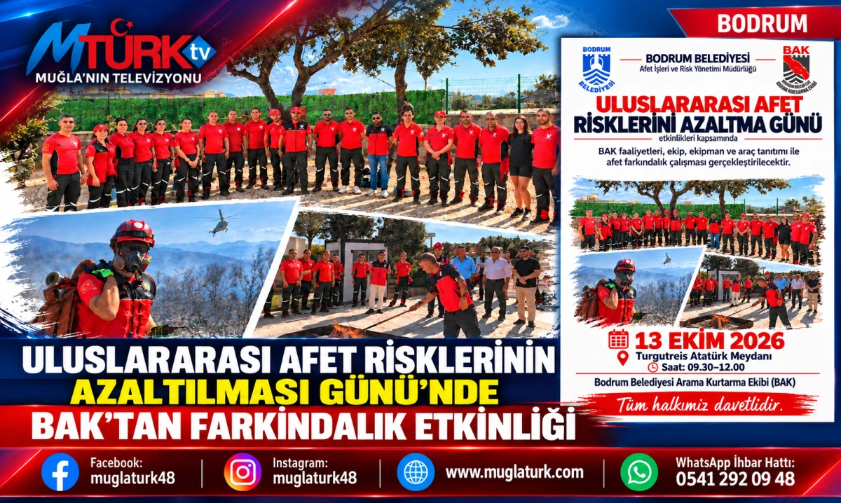 Bodrum'da Afet Farkındalık Etkinliği: BAK Ekibi Tanıtılıyor