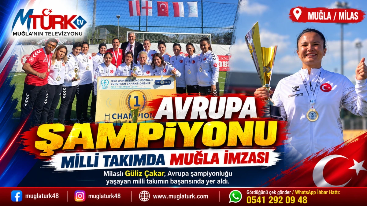 AVRUPA ŞAMPİYONLUĞUNDA MUĞLA İMZASI: MİLASLI GÜLİZ ÇAKAR TARİH YAZAN KADRODA!