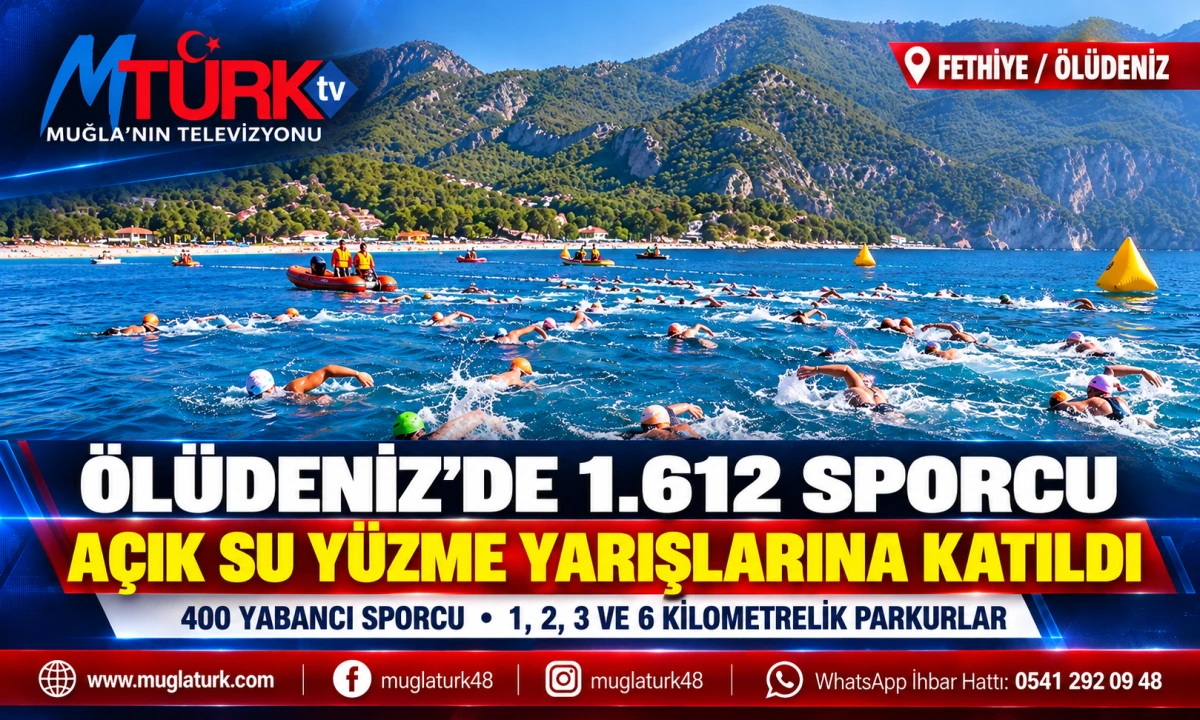 Ölüdeniz’de 1.612 Sporcu Açık Su Yüzme Yarışlarına Katıldı