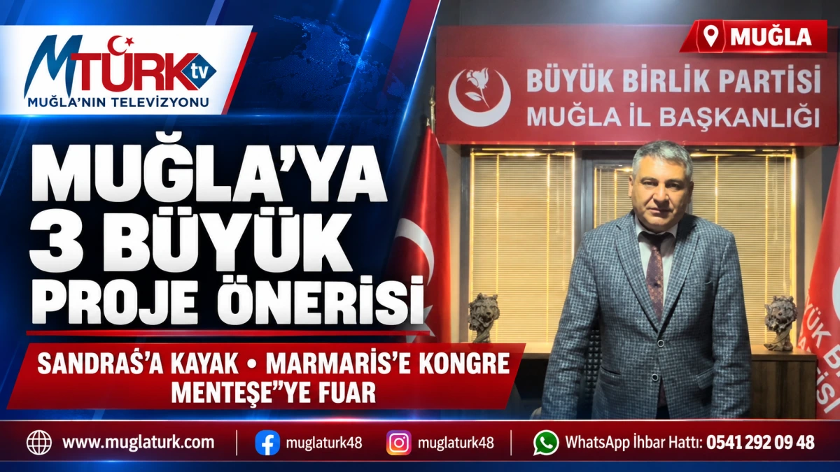 Özkan Bozkurt’tan Muğla’ya 3 Proje Önerisi