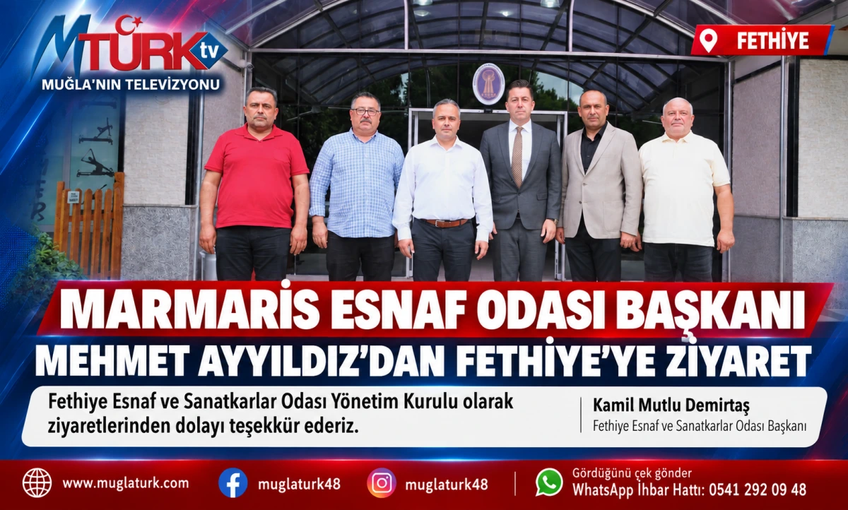 Fethiye Esnaf Odası’ndan Mehmet Ayyıldız’a Teşekkür