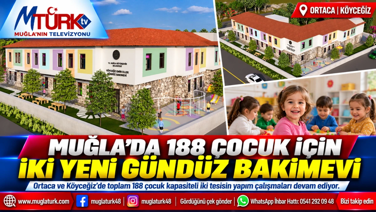 Muğla’da 188 Çocuk Kapasiteli İki Yeni Gündüz Bakımevi