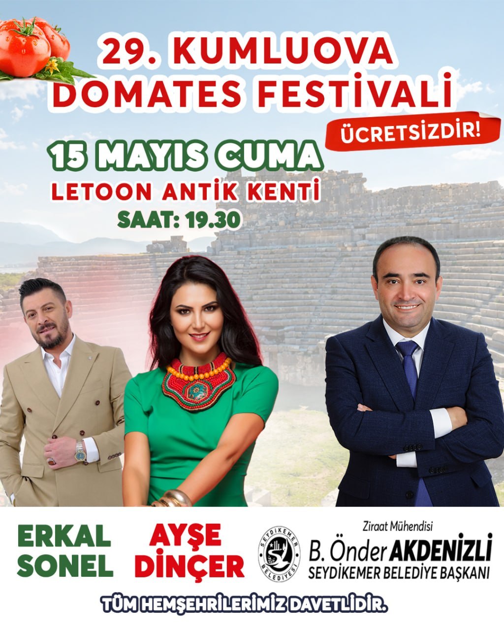 DOMATESİN BAŞKENTİ SEYDİKEMER’DE FESTİVAL HEYECANI BAŞLIYOR
