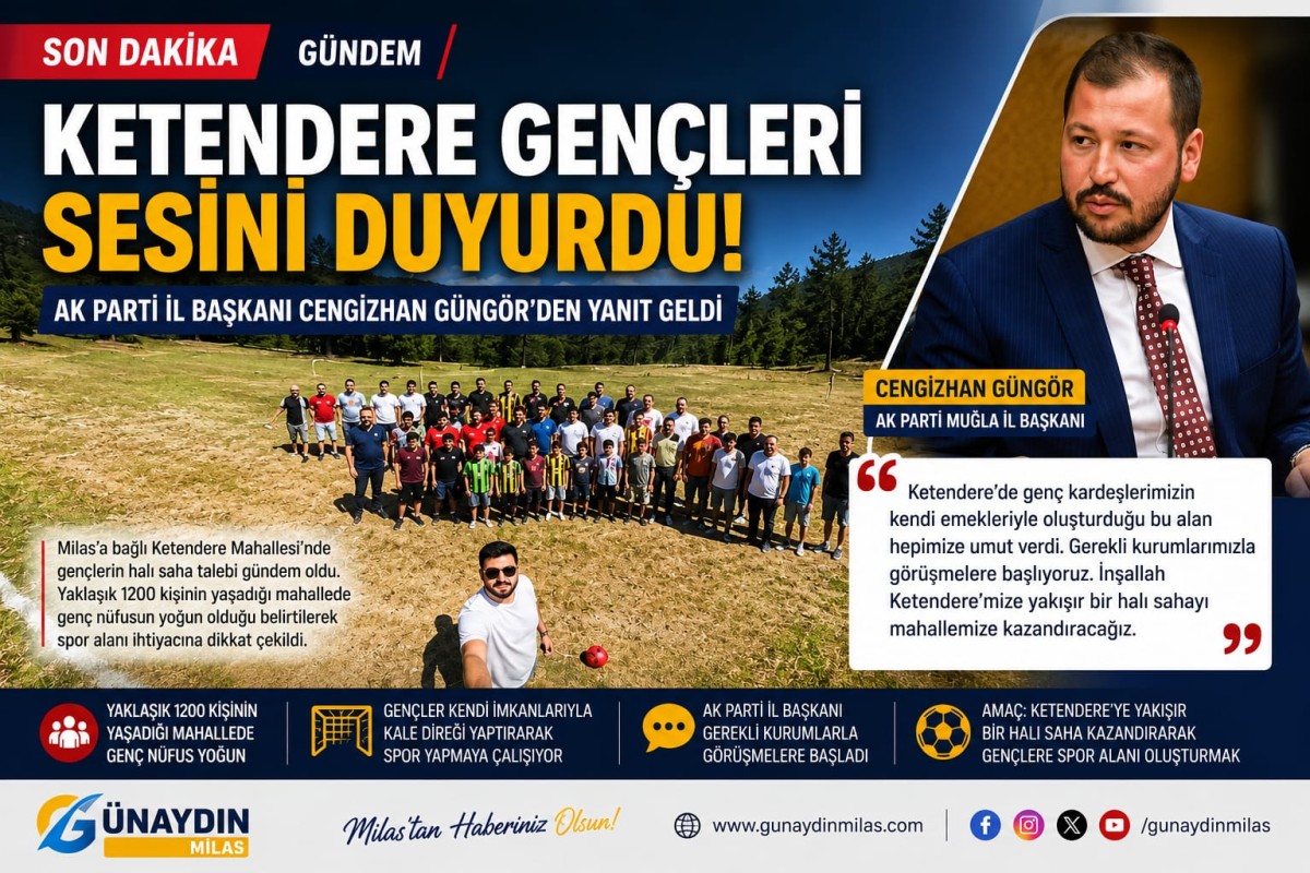 Cengizhan Güngör’den Ketendere Gençlerine Halı Saha Desteği