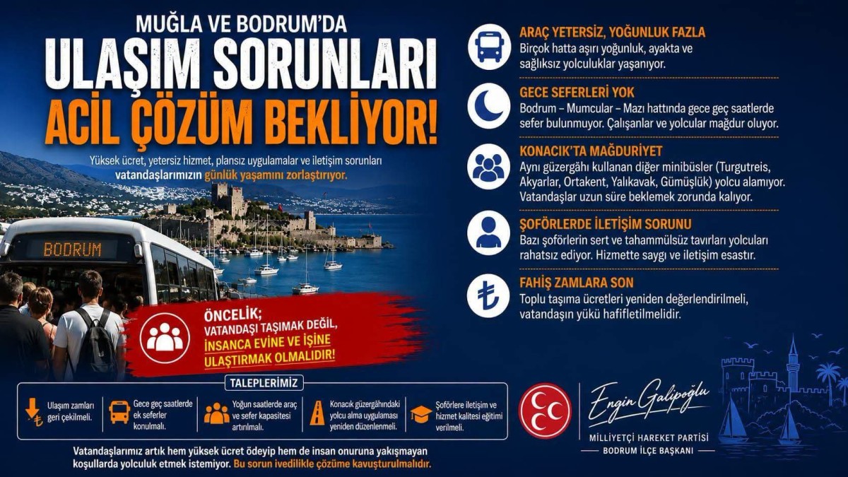 BODRUM’DA ULAŞIM SORUNLARI ACİL ÇÖZÜM BEKLİYOR