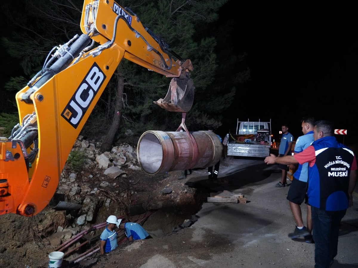 Bodrum’da Eski Hat Arızası Gece Mesaisiyle Giderildi