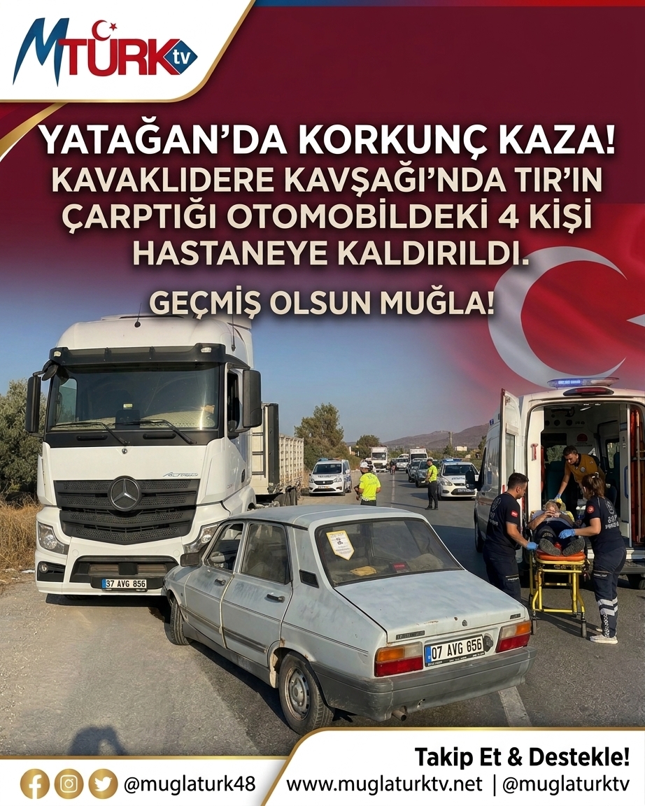 Yatağan'da Feci Kaza: 4 Yaralı