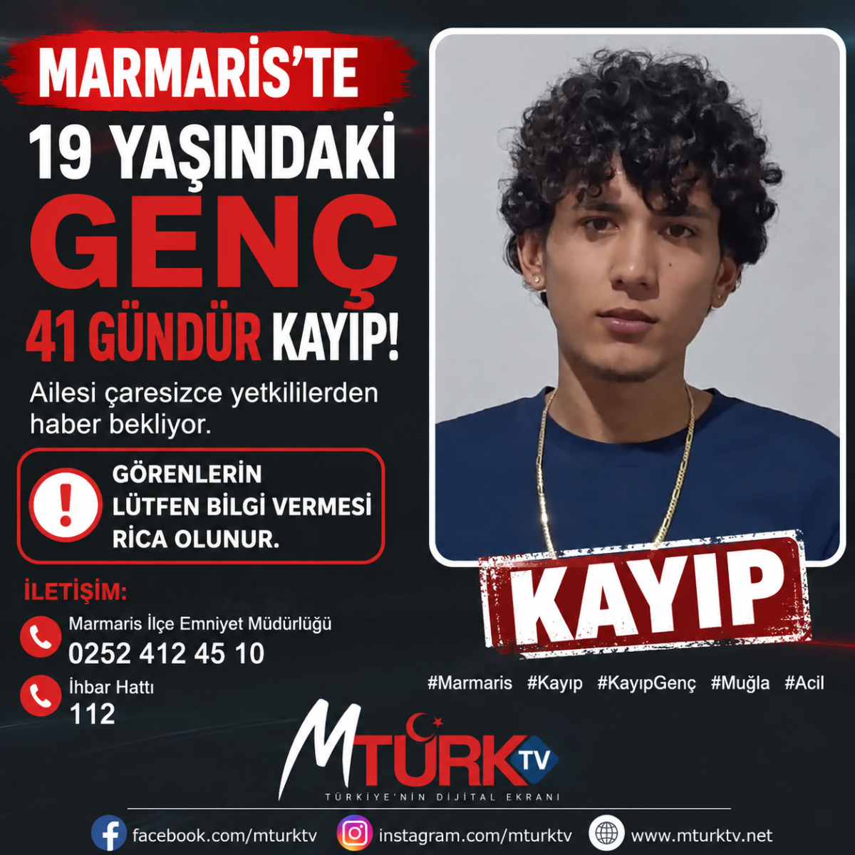 Marmaris'te Kayıp Genç!