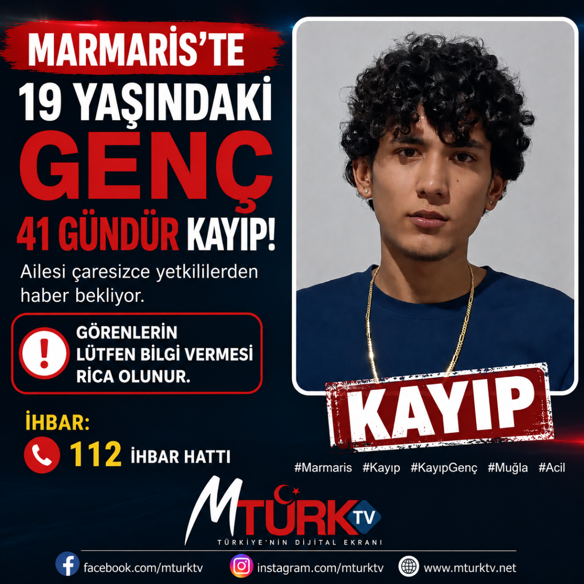 Marmaris'te Kayıp Genç!