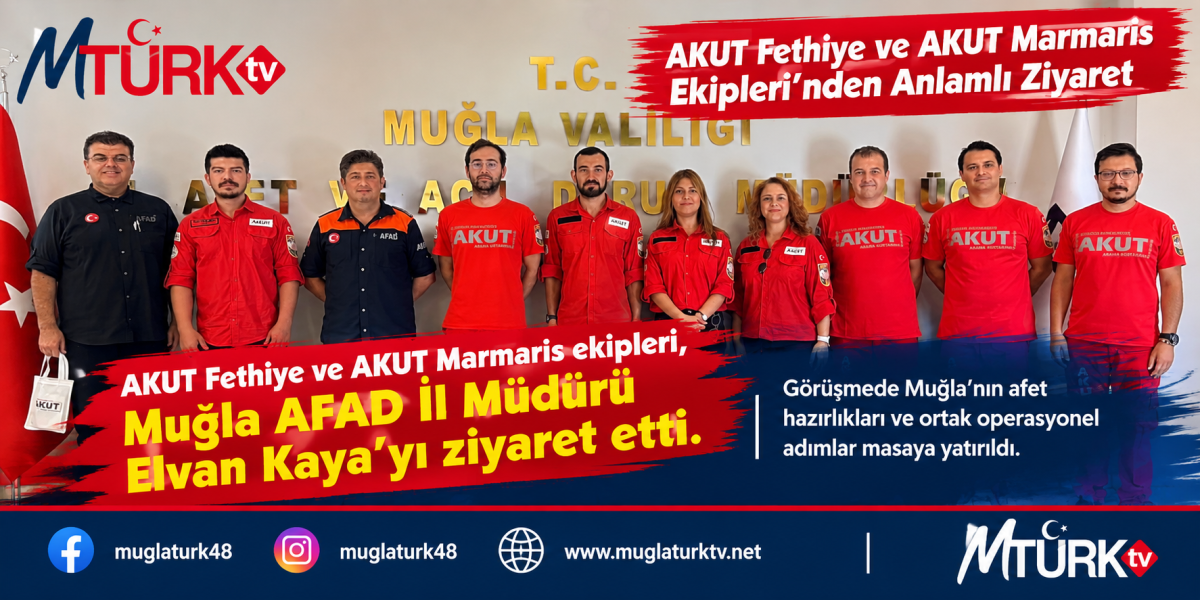 AKUT’tan Muğla AFAD İl Müdürü Elvan Kaya’ya Hayırlı Olsun Ziyareti