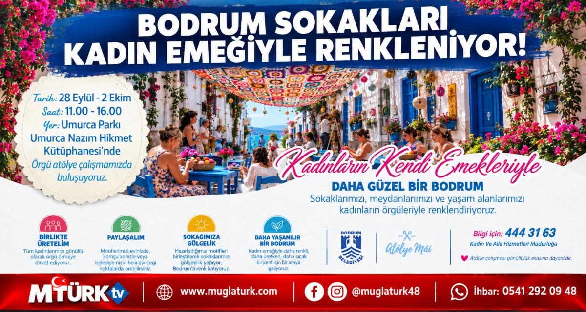 Bodrum Sokakları Kadınların El Emeğiyle Renkleniyor: Örgü Atölyesi Başlıyor