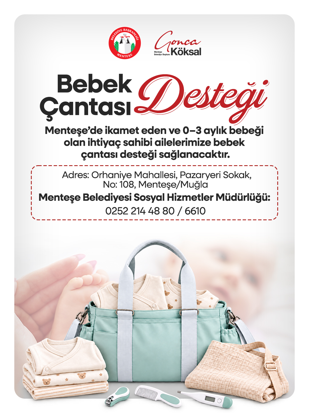 Menteşe'de Bebekli Ailelere Özel Destek: Muğla'da Başvurular Başladı