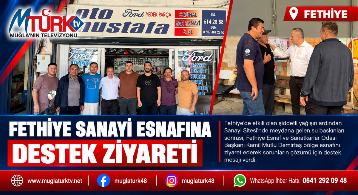 Kamil Mutlu Demirtaş'tan Sanayi Sitesi Esnafına Geçmiş Olsun Ziyareti